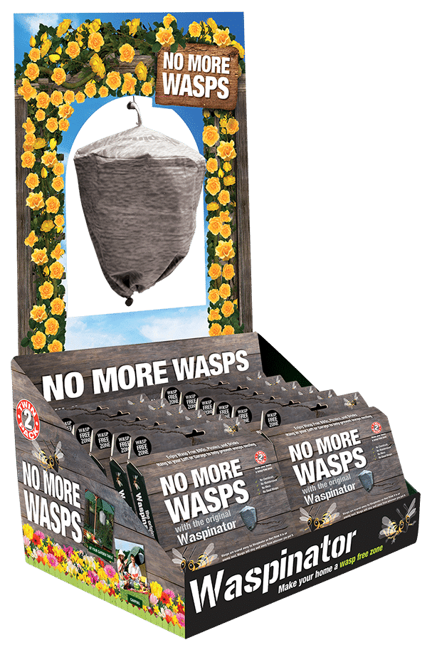 Counter top display unit for Waspinator wasp repellent